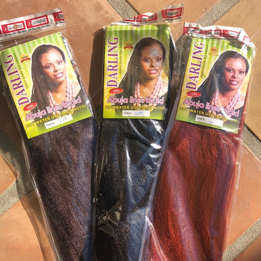 20 packets at 2.50 each Abuja Line Braiding Hair